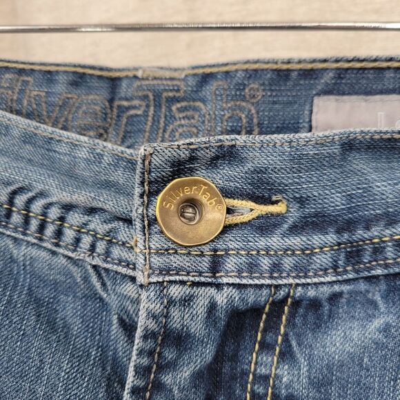 Levi's Silver Tab Jeans Loose Fit Blue Jeans Denim Men's Size 40 - Picture 5 of 14